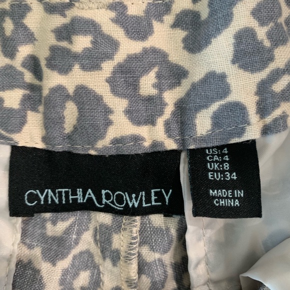Cynthia Rowley NWT leopard linen shorts size 4 ❤️ - Picture 3 of 6